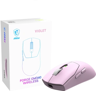 MSI FORGE GM340 W VIOLET Мышь беспроводная 2