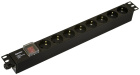 Hyperline SHE19-8SH-S-CB Блок розеток