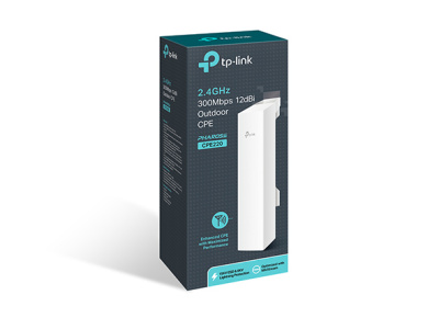 TP-Link CPE220 2,4 ГГц 300 Мбит/с 12 дБи Наружная точка доступа Wi‑Fi 3