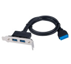 Cablexpert CC-USB3-RECEPTACLE-LP Планка USB 3.0