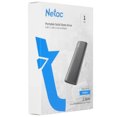 Netac NT01ZSLIM-001T-32BK SSD внешний жесткий диск 3