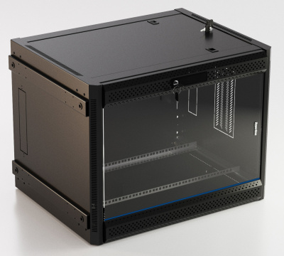 Hyperline TWB-FC-2266-GP-RAL9004 Шкаф настенный 1