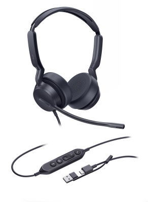 Yealink UH42 DUAL UC USB-C/A Гарнитура проводная 1