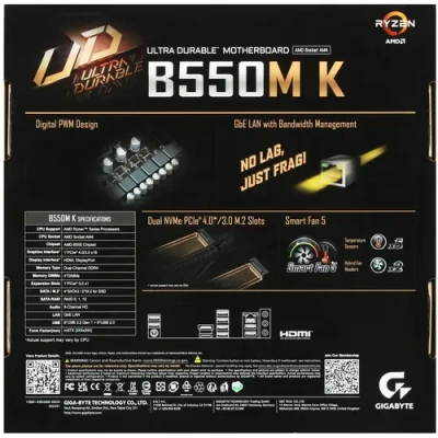 GIGABYTE B550M K 1.1 Материнская плата 7