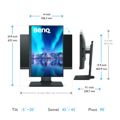 BenQ SW240 Монитор  9H.LH2LB.QBE 4