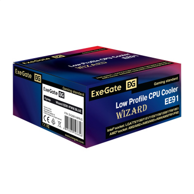 Exegate Wizard EE91-PWM.BLUE EX286148RUS Кулер 1