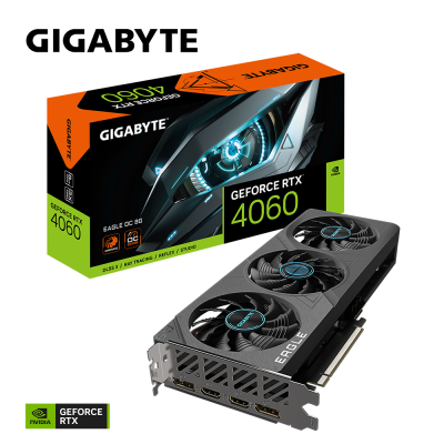 Gigabyte GeForce RTX 4060 EAGLE OC Видеокарта GV-N4060EAGLE OC-8GD 3