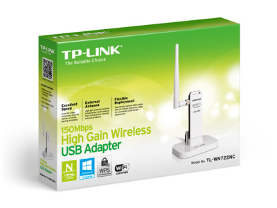 TP-Link TL-WN722N Беспроводной сетевой USB-адаптер высокого усиления, скорость до 150 Мбит/с 2