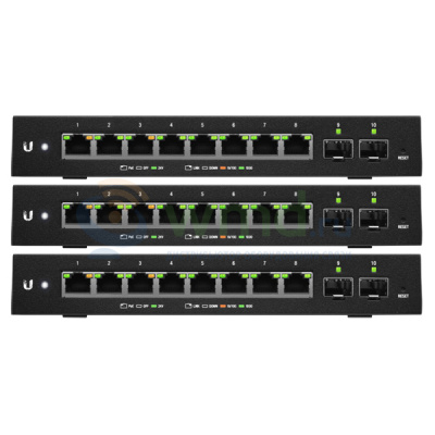 Ubiquiti EdgeSwitch 10XP (3-pack) (ES-10XP-3) 3 PoE-коммутатора 1