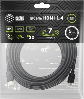 Cactus CS-HDMI.1.4-7 Кабель аудио-видео 2