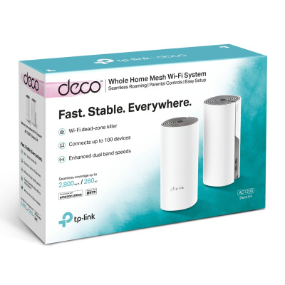 TP-Link Deco E4 (2-pack) AC1200 Домашняя Mesh Wi-Fi система 2