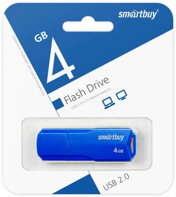 Smartbuy CLUE Blue 4Gb USB-накопитель SB4GBCLU-BU 4