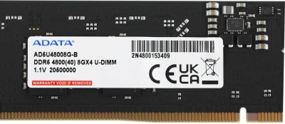 ADATA AD5U48008G-B Модуль памяти 1