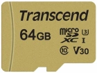 Transcend TS64GUSD500S 64GB microSDXC Class 10 Карта памяти