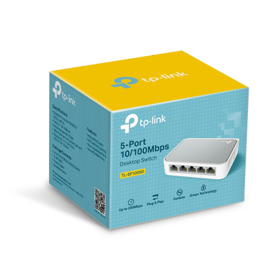 TP-Link TL-SF1005D 5-портовый настольный коммутатор 10/100 Мбит/с 2