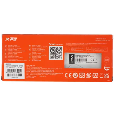 ADATA XPG SPECTRIX D50 RGB 16GB Оперативная память AX4U360016G18I-SW50 3