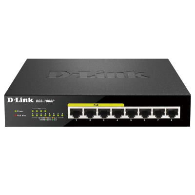 D-Link DGS-1008P/F1A Неуправляемый коммутатор 1