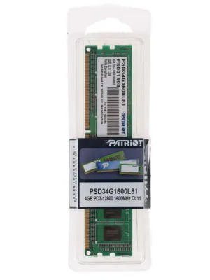 Patriot Signature 4GB Модуль памяти PSD34G1600L81 2