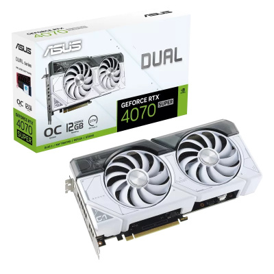 ASUS GeForce RTX 4070 SUPER White Dual OC Edition DUAL-RTX4070S-O12G-WHITE Видеокарта 90YV0K84-M0NA00
